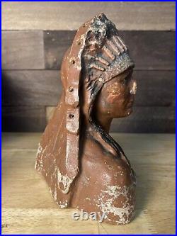 Antique Rare Chief Watta Pop Countertop Lolipop Display Piece