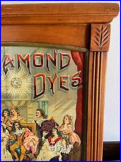 Antique Rare Diamond Dyes Joker Display Cabinet