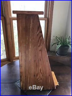 Antique Wood Country General Store Paper Bag Sack Organizer Holds 5 Sizes RARE