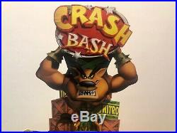 Authentic Crash Bash PlayStation PS1 Store Display Standee Promo 2000 Very Rare