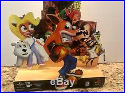 Authentic Crash Bash PlayStation PS1 Store Display Standee Promo 2000 Very Rare