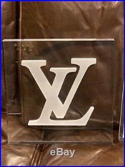Authentic Louis Vuitton Store Display Installation rare LV logo clear acrylic