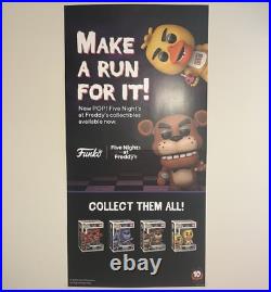 BIG RARE Funko Pop Store Display Poster Sign Five Nights FNAF Chica Foxy Freddy