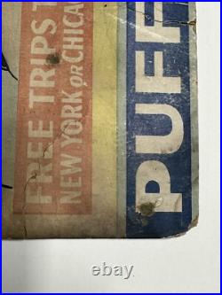 Babe Ruth RARE 1934 Store Advertising Sign Display Baseball Glove Puffed Wheat