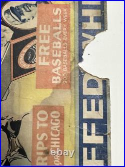 Babe Ruth RARE 1934 Store Advertising Sign Display Baseball Glove Puffed Wheat