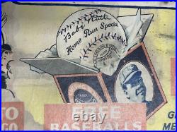 Babe Ruth RARE 1934 Store Advertising Sign Display Baseball Glove Puffed Wheat
