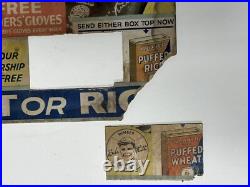 Babe Ruth RARE 1934 Store Advertising Sign Display Baseball Glove Puffed Wheat