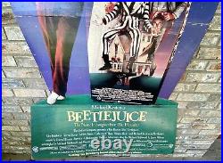 Beetlejuice Video Store Original Cardboard Stand Up Display 1988 Rare Movie Prop