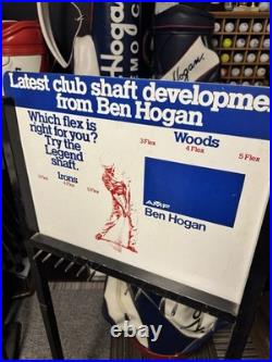 Ben Hogan Vintage Metal Ben Hogan Sign/ Woods Store Display RARE AMF
