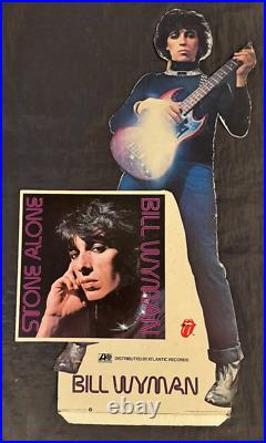 Bill Wyman Stone Alone Rare Stand Up Store Display 28 x 17