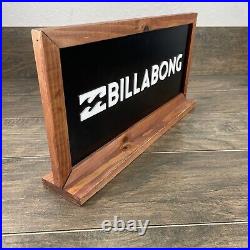 Billabong Wooden Store Display Sign Rare Find