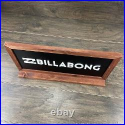 Billabong Wooden Store Display Sign Rare Find