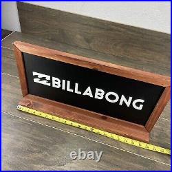 Billabong Wooden Store Display Sign Rare Find