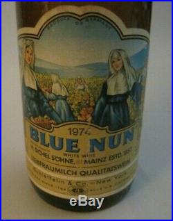 Blue Nun Rare Vintage Advertising Salesman Liquor Display Bottle Stand