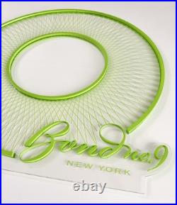 Bond No. 9 Neon Art Rare Collectors Plexiglass Perfume Display Green Wall Art