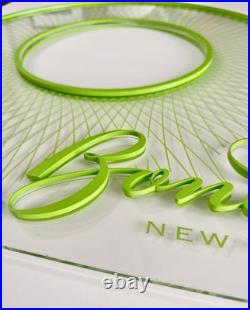 Bond No. 9 Neon Art Rare Collectors Plexiglass Perfume Display Green Wall Art