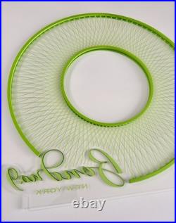 Bond No. 9 Neon Art Rare Collectors Plexiglass Perfume Display Green Wall Art