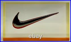 Brand New And Rare Nike Swoosh Logo Plaque Vision 2005 Acrylic Store Display