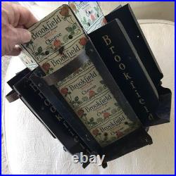 Brookfield Cheese Vintage Tin Country Store Revolving Display Stand. Rare