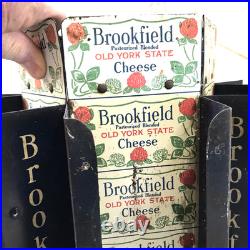 Brookfield Cheese Vintage Tin Country Store Revolving Display Stand. Rare