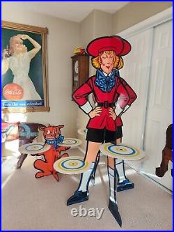 Buster Brown Shoes Store Display Cut Out Buster & Tige RARE