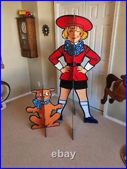 Buster Brown Shoes Store Display Cut Out Buster & Tige RARE