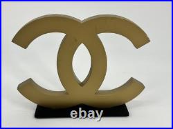 CHANEL LOGO Coco Mark Store Display Chanel Logo Rare Used GENIUNE