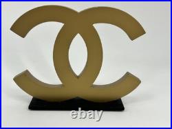 CHANEL LOGO Coco Mark Store Display Chanel Logo Rare Used GENIUNE