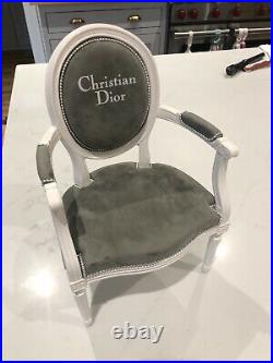 CHRISTIAN DIOR Miniature Vintage Fashion Store Display Classic Velvet Chair RARE