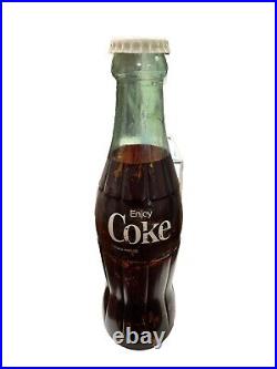 COCA COLA ENJOY COKE PLASTIC 24 INCH BOTTLE RARE STORE DISPLAY 24 Tall with Cap
