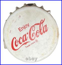 COCA COLA ENJOY COKE PLASTIC 24 INCH BOTTLE RARE STORE DISPLAY 24 Tall with Cap