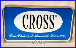 CROSS Pens Pencils LIGHTED SIGN Rare Store Display 1970s vintage Writing