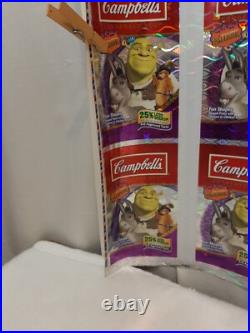 Campbell Soup Advertising Retail Store Display Sign Shrek Foil Dream Works Rare