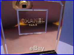 Chanel No 5 Paris Perfume Bottle Store Display Gold Metal Cut-Out VERY RARE