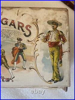 Circa 1900 Rare Cigar Store Display Box Old Mexico Cigars Brown Brothers Detroit