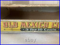 Circa 1900 Rare Cigar Store Display Box Old Mexico Cigars Brown Brothers Detroit