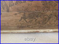 Circa 1900 Rare Cigar Store Display Box Old Mexico Cigars Brown Brothers Detroit