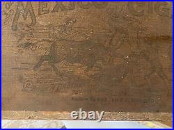 Circa 1900 Rare Cigar Store Display Box Old Mexico Cigars Brown Brothers Detroit