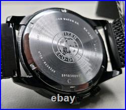Citizen BU4025-76E Eco-Drive World Time Black IP Mens Watch Store Display Rare