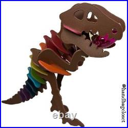 Coach Rexy T-Rex Dinosaur Rainbow Leather Puzzle Lamp Store Display Rare