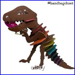 Coach Rexy T-Rex Dinosaur Rainbow Leather Puzzle Lamp Store Display Rare