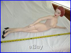 Countertop Store Display Mannequin Rare Reclining Position 29 Vintage 1940s