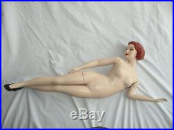 Countertop Store Display Mannequin Rare Reclining Position 29 Vintage 1940s
