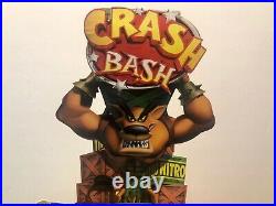Crash Bandicoot Crash Bash PlayStation 1 Store Display Standee Promo 2000 Rare