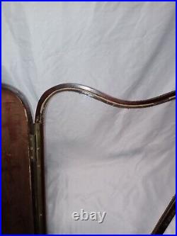 Daniell London C. 1900 Rare Harp Form Mahogany countertop Display Case