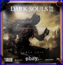 Dark Souls 3 Large Banner Size Promotional Store Display Poster + Bonus RARE