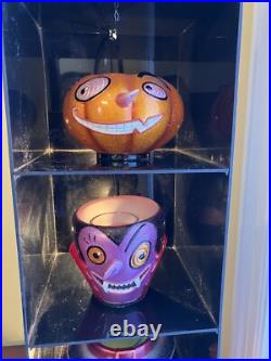 Dept 56 Halloween Fright Lights Store Display Cabinet Retail RARE with 5 Holders