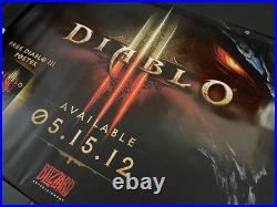 Diablo Promo Display Vinyl Banner LARGE 3'x6' Store Display Grommet Banner RARE