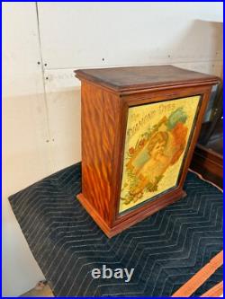 Diamond Dyes Display Cabinet Store Display Antique Wells The Baby Cherry Rare
