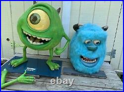 Disney/Pixar Monsters Inc Mike and Sully (head only) life sized display rare